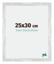 Mura MDF Photo Frame 25x30cm Silver Glossy Vintage Front Size | Yourdecoration.com