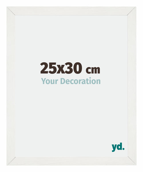 Mura MDF Photo Frame 25x30cm White Wiped Front Size | Yourdecoration.com
