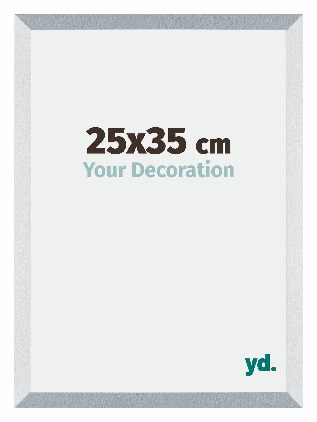 Mura MDF Photo Frame 25x35cm Aluminum Brushed Front Size | Yourdecoration.com