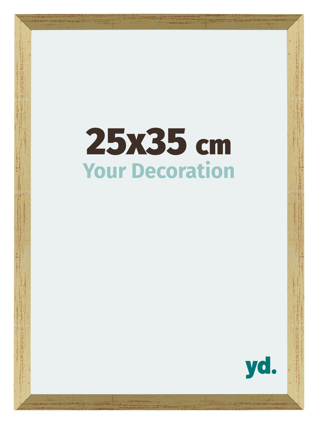 Mura MDF Photo Frame 25x35cm Gold Shiny Front Size | Yourdecoration.com