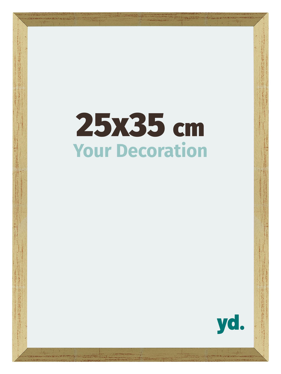 Mura MDF Photo Frame 25x35cm Gold Shiny Front Size | Yourdecoration.com