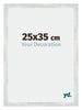 Mura MDF Photo Frame 25x35cm Silver Glossy Vintage Front Size | Yourdecoration.com