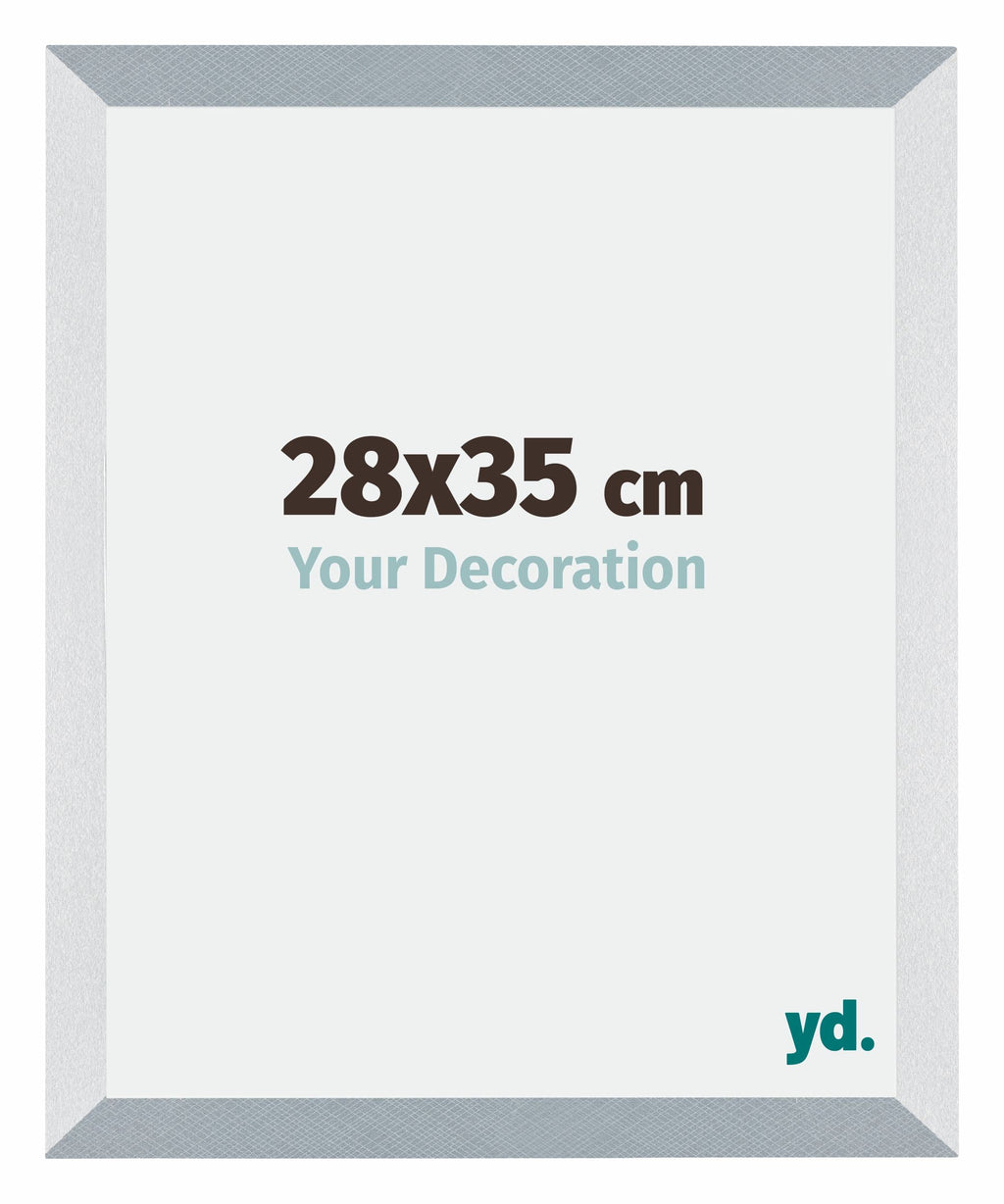 Mura MDF Photo Frame 28x35cm Aluminum Brushed Front Size | Yourdecoration.com