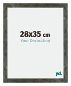 Mura MDF Photo Frame 28x35cm Blue Gold Melange Front Size | Yourdecoration.com