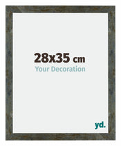 Mura MDF Photo Frame 28x35cm Blue Gold Melange Front Size | Yourdecoration.com