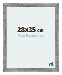 Mura MDF Photo Frame 28x35cm Gray Wiped Front Size | Yourdecoration.com