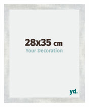 Mura MDF Photo Frame 28x35cm Silver Glossy Vintage Front Size | Yourdecoration.com