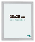 Mura MDF Photo Frame 28x35cm Silver Matte Front Size | Yourdecoration.com