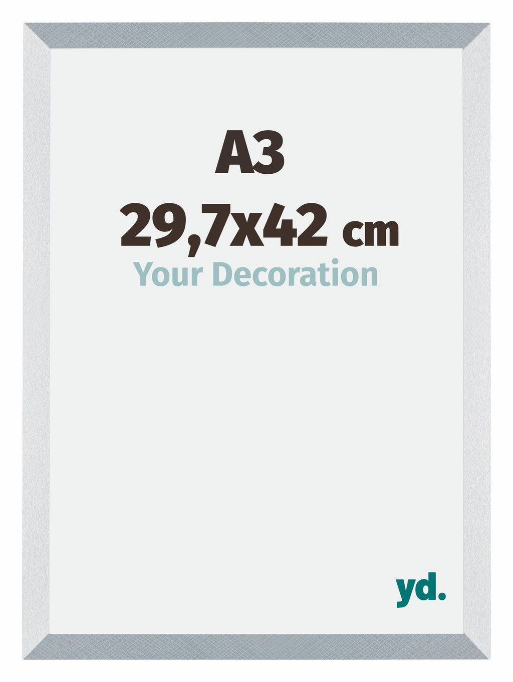 Mura MDF Photo Frame 29 7x42cm A3 Aluminum Brushed Size | Yourdecoration.com