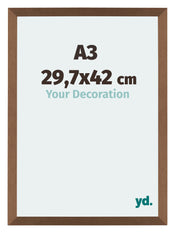 Mura MDF Photo Frame 29 7x42cm A3 Copper Design Front Size | Yourdecoration.com