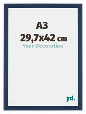 Mura MDF Photo Frame 29 7x42cm A3 Dark Blue Swept Size | Yourdecoration.com