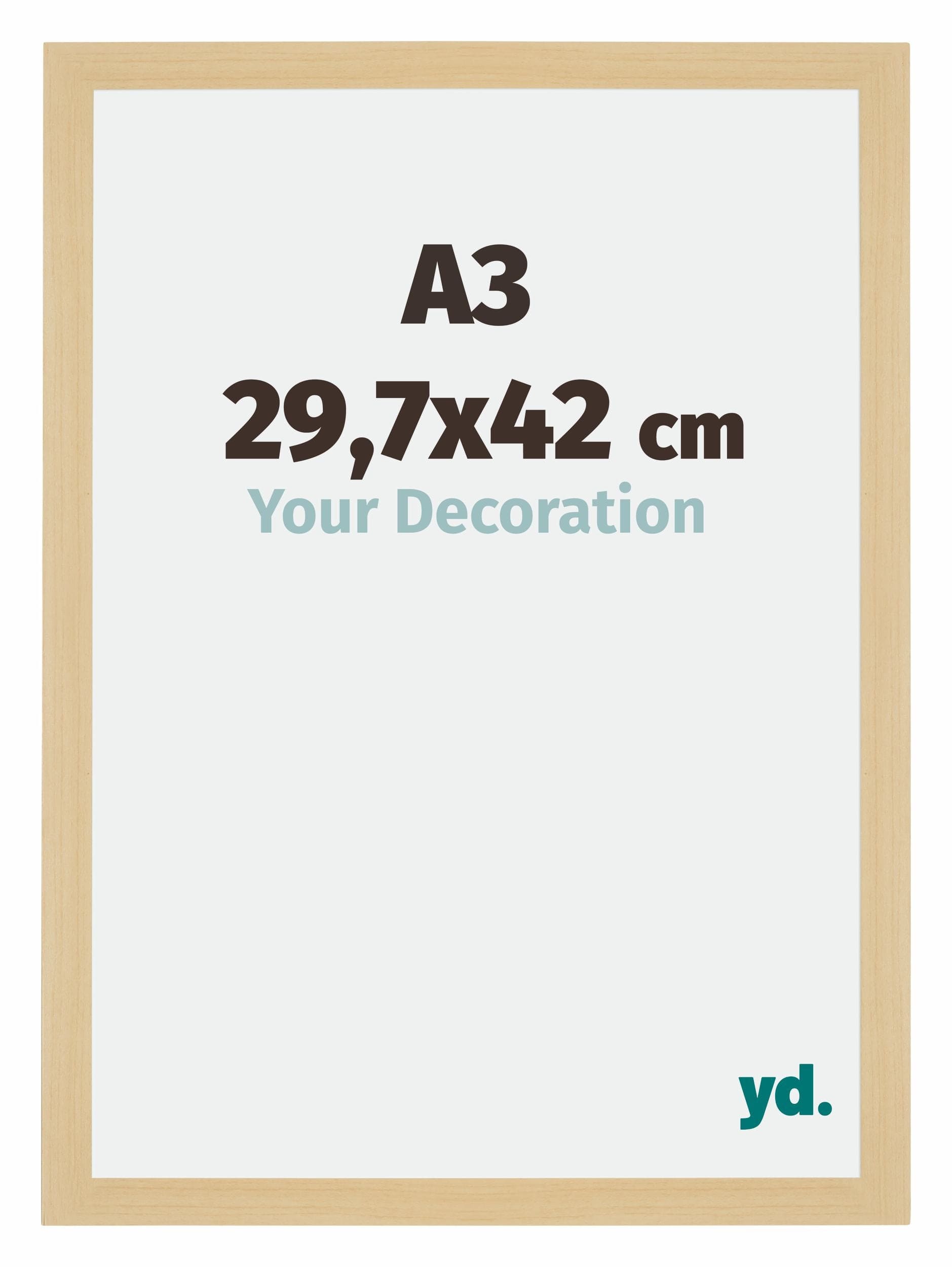 Mura MDF Photo Frame 29 7x42cm A3 Maple Decor Size | Yourdecoration.com