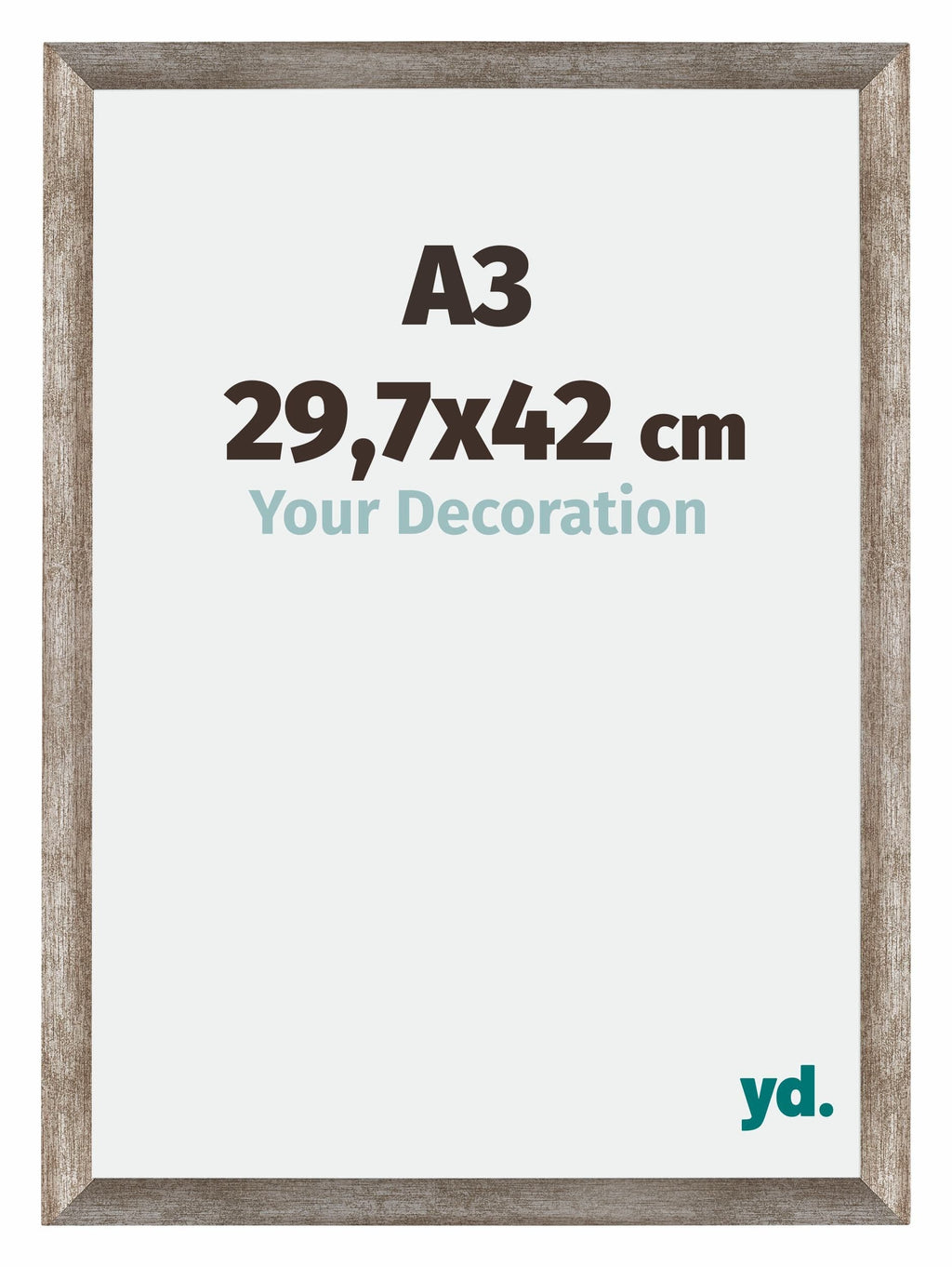 Mura MDF Photo Frame 29 7x42cm A3 Metal Vintage Front Size | Yourdecoration.com