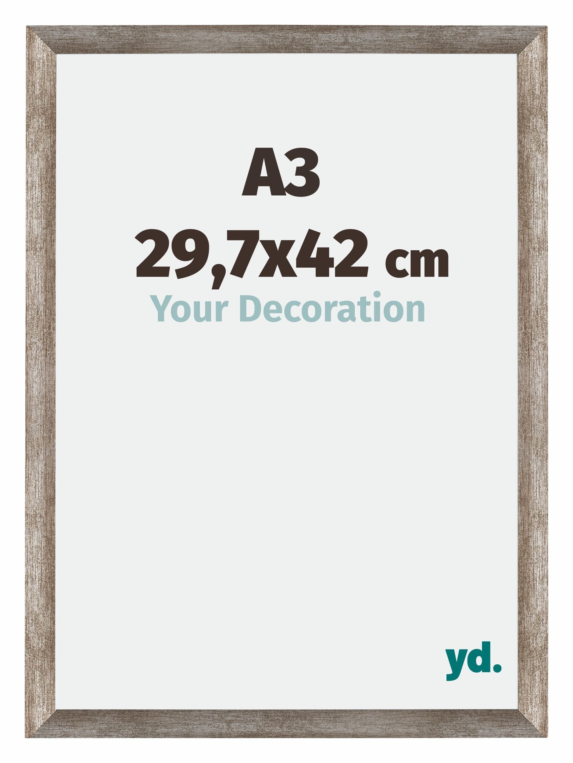 Mura MDF Photo Frame 29 7x42cm A3 Metal Vintage Front Size | Yourdecoration.com