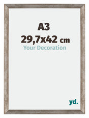 Mura MDF Photo Frame 29 7x42cm A3 Metal Vintage Front Size | Yourdecoration.com