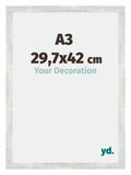 Mura MDF Photo Frame 29 7x42cm A3 Silver Glossy Vintage Front Size | Yourdecoration.com