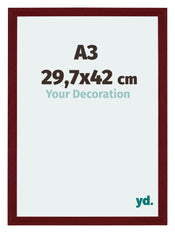 Mura MDF Photo Frame 29 7x42cm A3 Winered Wiped Front Size | Yourdecoration.com