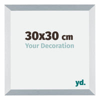 Mura MDF Photo Frame 30x30cm Aluminum Brushed Front Size | Yourdecoration.com