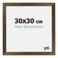 Mura MDF Photo Frame 30x30cm Bronze Design Front Size | Yourdecoration.com