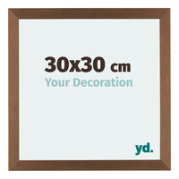 Mura MDF Photo Frame 30x30cm Copper Design Front Size | Yourdecoration.com