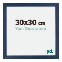 Mura MDF Photo Frame 30x30cm Dark Blue Swept Front Size | Yourdecoration.com