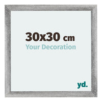 Mura MDF Photo Frame 30x30cm Gray Wiped Front Size | Yourdecoration.com
