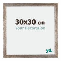 Mura MDF Photo Frame 30x30cm Metal Vintage Front Size | Yourdecoration.com