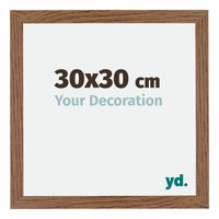 Mura MDF Photo Frame 30x30cm Oak Rustic Front Size | Yourdecoration.com