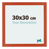 Mura MDF Photo Frame 30x30cm Orange Front Size | Yourdecoration.com