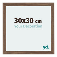 Mura MDF Photo Frame 30x30cm Walnut Dark Front Size | Yourdecoration.com