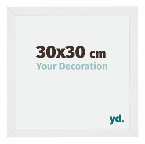 Mura MDF Photo Frame 30x30cm White High Gloss Front Size | Yourdecoration.com