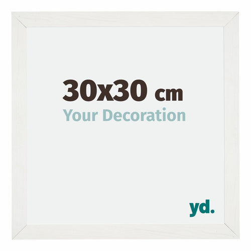 Mura MDF Photo Frame 30x30cm White Wiped Front Size | Yourdecoration.com