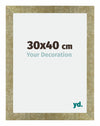 Mura MDF Photo Frame 30x40cm Gold Antique Front Size | Yourdecoration.com