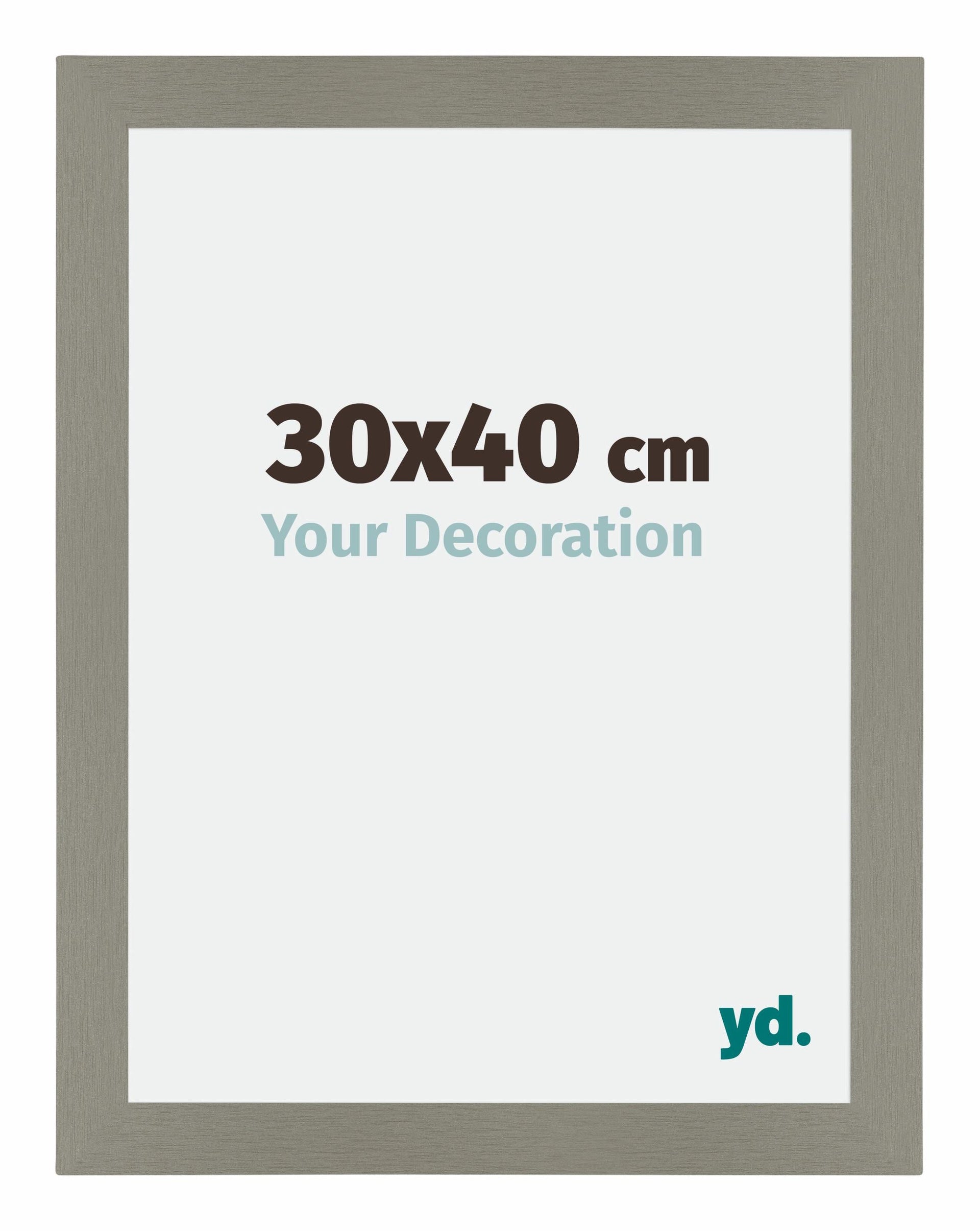 Mura MDF Photo Frame 30x40cm Gray Front Size | Yourdecoration.com
