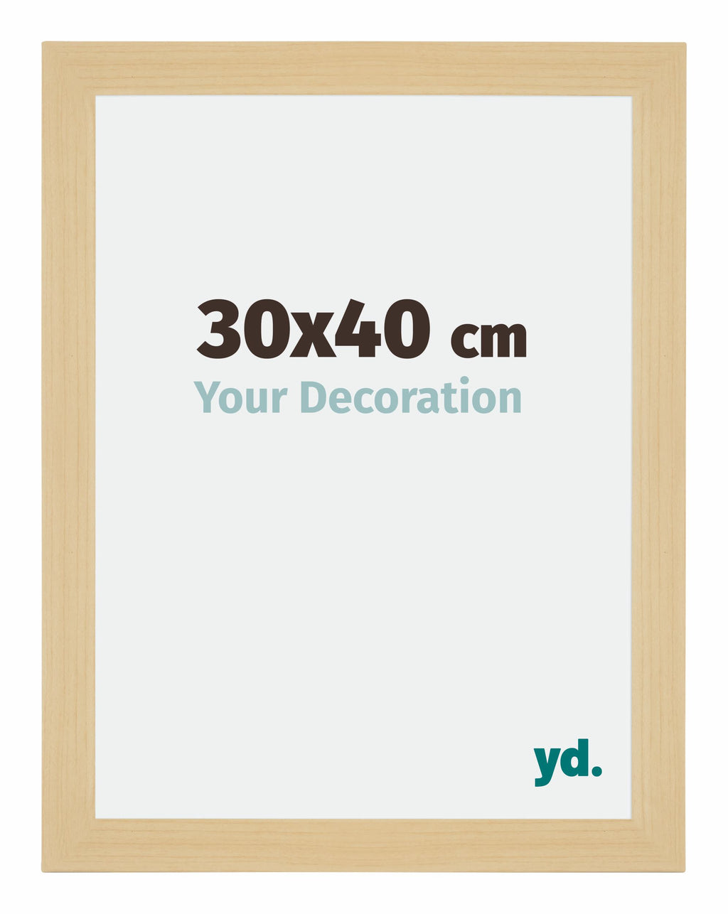 Mura MDF Photo Frame 30x40cm Maple Decor Front Size | Yourdecoration.com