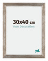 Mura MDF Photo Frame 30x40cm Metal Vintage Front Size | Yourdecoration.com