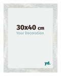 Mura MDF Photo Frame 30x40cm Silver Glossy Vintage Front Size | Yourdecoration.com