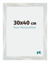 Mura MDF Photo Frame 30x40cm Silver Glossy Vintage Front Size | Yourdecoration.com