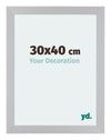 Mura MDF Photo Frame 30x40cm Silver Matte Front Size | Yourdecoration.com