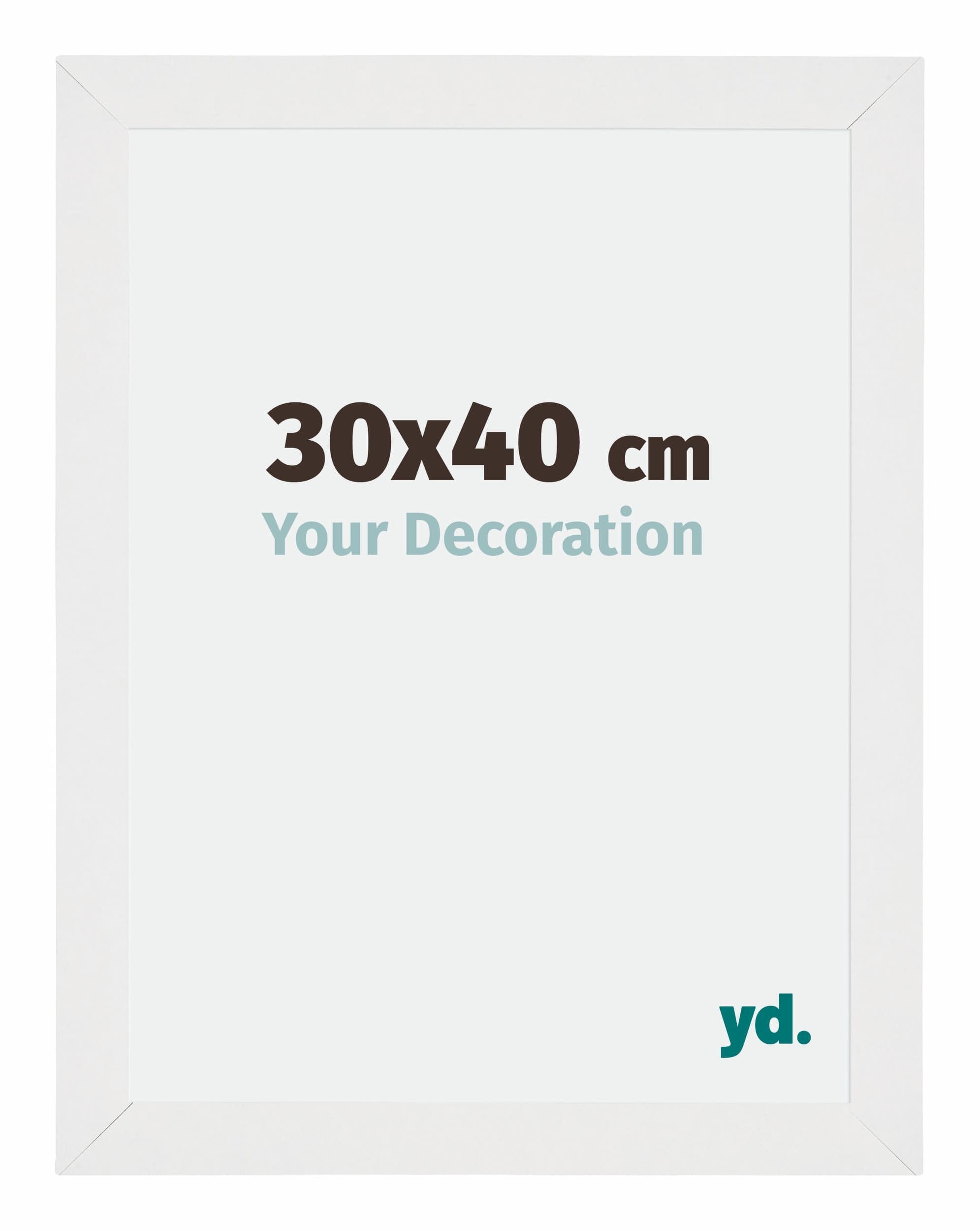 Mura MDF Photo Frame 30x40cm White High Gloss Front Size | Yourdecoration.com