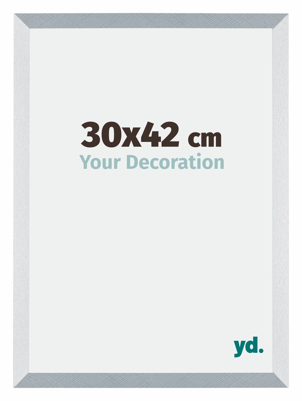 Mura MDF Photo Frame 30x42cm Aluminum Brushed Front Size | Yourdecoration.com