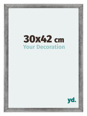 Mura MDF Photo Frame 30x42cm Gray Wiped Front Size | Yourdecoration.com