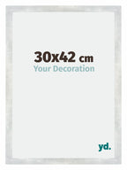 Mura MDF Photo Frame 30x42cm Silver Glossy Vintage Front Size | Yourdecoration.com
