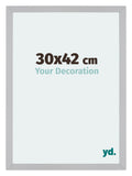 Mura MDF Photo Frame 30x42cm Silver Matte Front Size | Yourdecoration.com