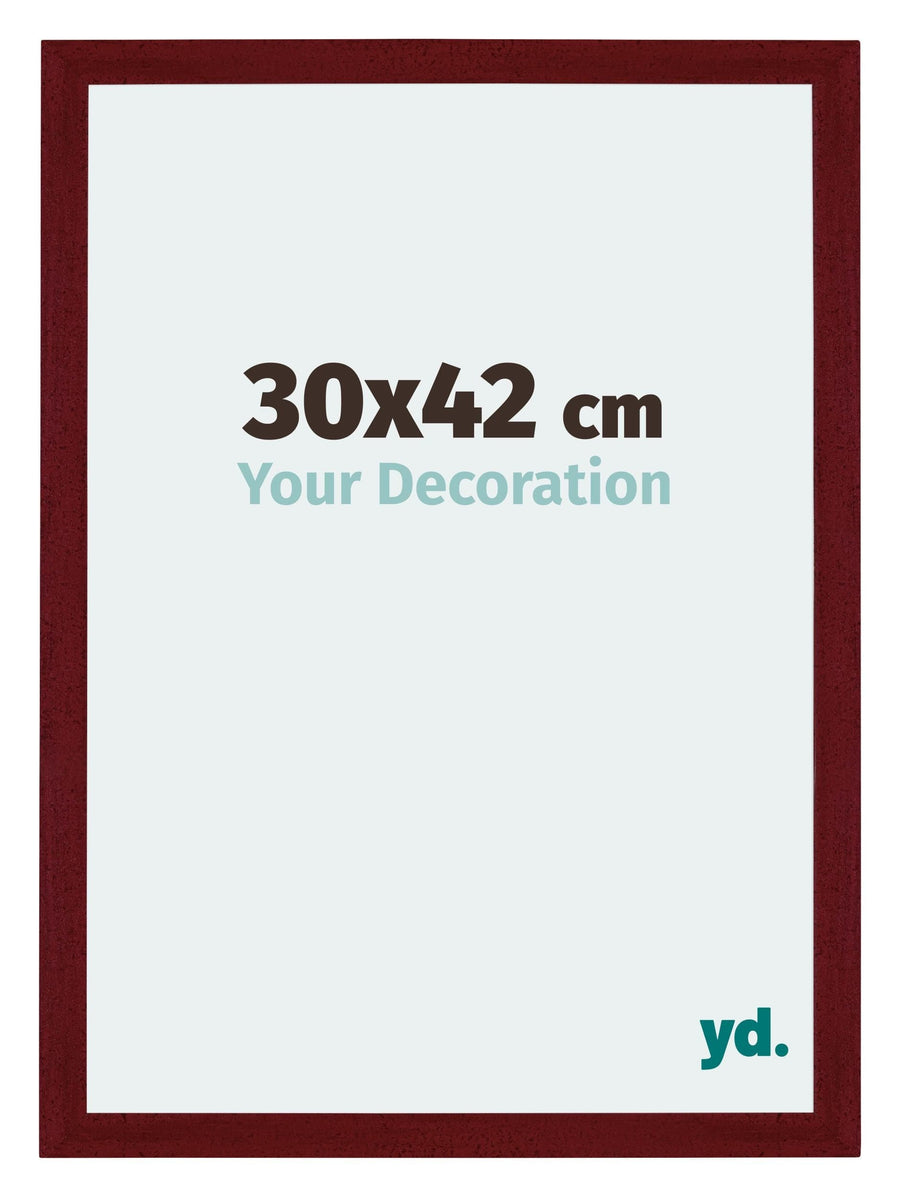 Mura MDF Photo Frame 30x42cm Winered Wiped Front Size | Yourdecoration.com