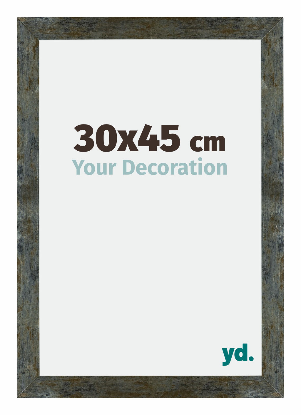 Mura MDF Photo Frame 30x45cm Blue Gold Melange Front Size | Yourdecoration.com