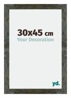 Mura MDF Photo Frame 30x45cm Blue Gold Melange Front Size | Yourdecoration.com