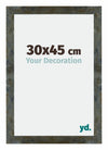 Mura MDF Photo Frame 30x45cm Blue Gold Melange Front Size | Yourdecoration.com
