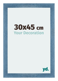 Mura MDF Photo Frame 30x45cm Bright Blue Swept Front Size | Yourdecoration.com