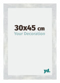 Mura MDF Photo Frame 30x45cm Silver Glossy Vintage Front Size | Yourdecoration.com